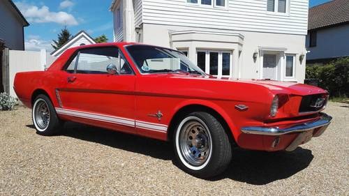 1965 Ford Mustang C Code Coupe 289 V8 in Poppy Red For Sale