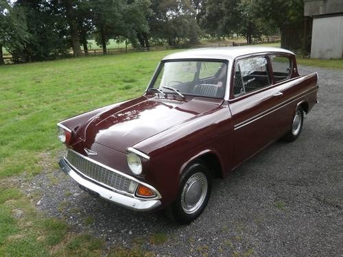 1966 'D' FORD ANGLIA 1200 SUPER MAROON/GREY * GARAGE FIND * For Sale
