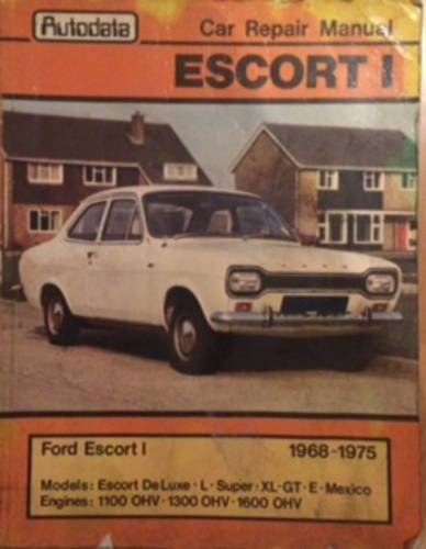1968 Classic  Escort  Mk1  Car Repair Manual. For Sale