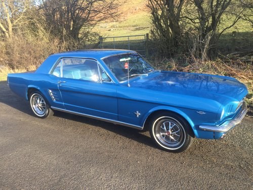 1966 Manual 289 V8 Sapphire Blue Ford Mustang For Sale