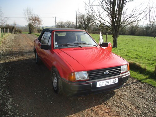 1985 Ford Escort Mk3 convertible 1600cc LHD For Sale