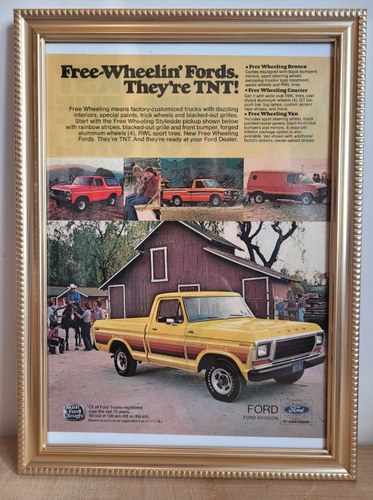 1987 Original 1978 Ford Trucks Framed Advert For Sale