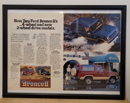 1959 Original 1986 Ford Bronco Framed Advert For Sale
