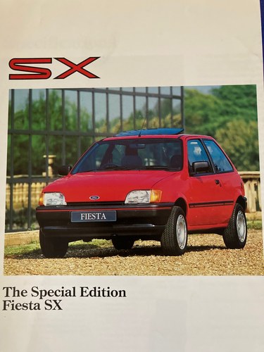 Ford Fiesta SX fold out pamphlet. VENDUTO