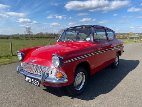 1966 Ford Anglia 1200 Super Saloon Manual in Red For Sale