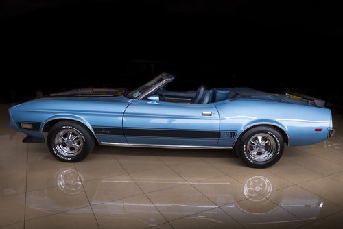 1973 Ford  Mustang Mach 1 Convertible Blue 302 Manual $29.9k For Sale