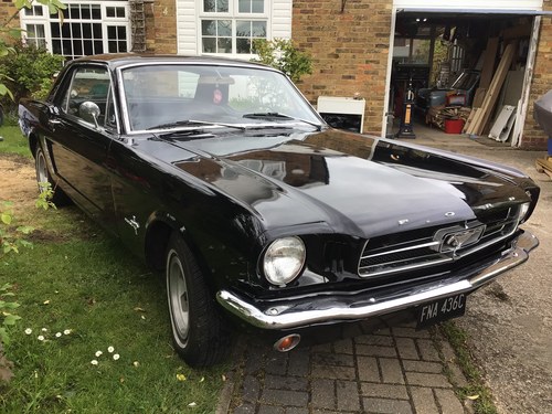 1965 Mustang coupe Straight 6, 2.77cl 3 speed stick shift. For Sale