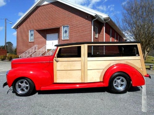 1940 Ford Woodie Wagon - Rare 1 of a kind 350 cold AC $55k For Sale