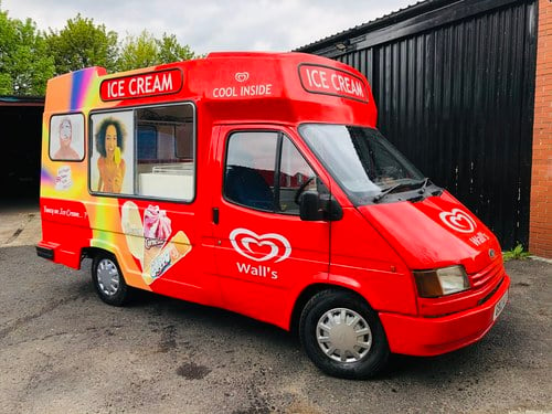 1990 Ford Transit Ice Cream Van Whitby Morrison Icecream CF CA 99 In vendita