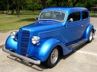 1935 Ford Model 68 2 Door Sedan Custom Fresh 350 Blue $39.7k For Sale