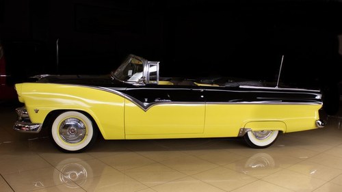 1955 Ford Sunliner Convertible Restored Yellow(~)Black $59.9 For Sale