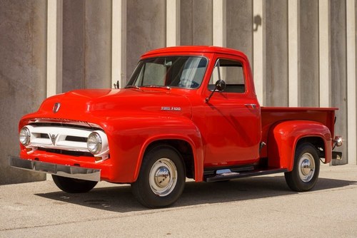 1953 Ford F-100 Half-ton Pickup Truck Red V-8 Manual For Sale