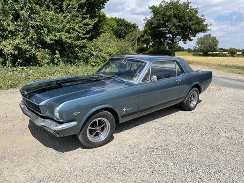 1966 V8 Ford Mustang Auto Blue-Grey Black Stripes PROJECT SOLD
