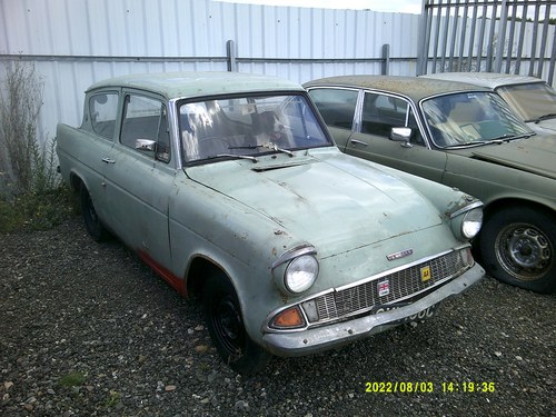 1965 Ford Anglia Deluxe 105E, Project but not many projects left. For Sale