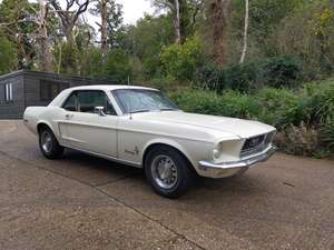 1968 Ford Mustang V8 (J Code-302) Wimbledon White Automatic For Sale (picture 2 of 24)
