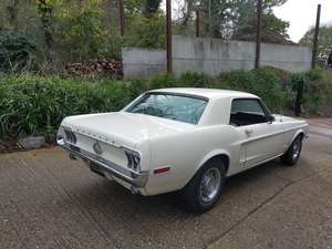 1968 Ford Mustang V8 (J Code-302) Wimbledon White Automatic For Sale (picture 5 of 24)