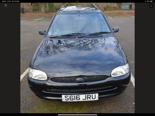 1998 Ford Escort Estate Mark 6 px motorcycle considered.