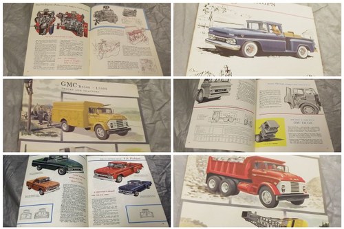 0000 GMC ORIG SALES BROCHURES WHOLE RANGE 1960S TO 1975 For Sale