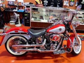 2002 Harley Davidson FatBoy Custom Red lots of chrome 2k mil In vendita