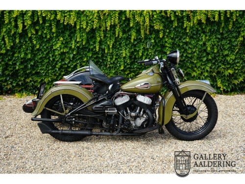 1946 Harley-Davidson 46 Steib sidecart, very good condition For Sale