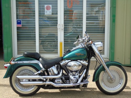 2002 Harley-Davidson FLSTF Fat Boy 1 Owner From New 5900 Miles In vendita