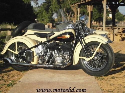 Harley Davidson U 1200 with sidecar from 1939 For Sale