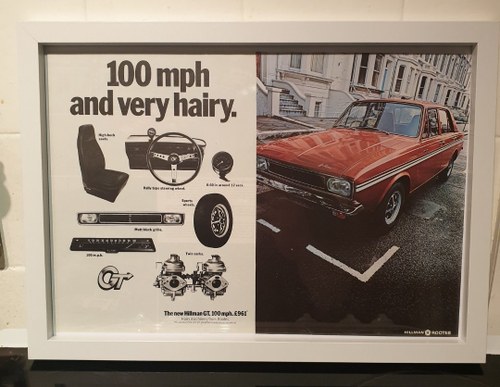 Original 1969 Hillman GT Framed Advert VERKAUFT