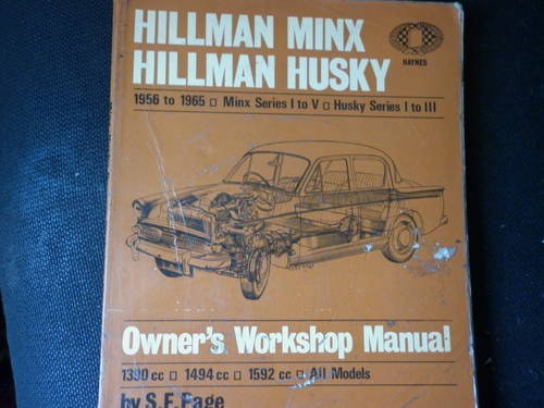 Hillman Minx and Husky,1956 to 1965Workshop manual For Sale