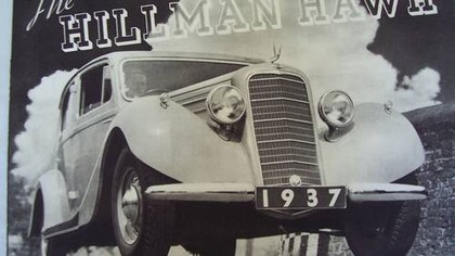 1937 HILLMAN HAWK SALES BROCHURE