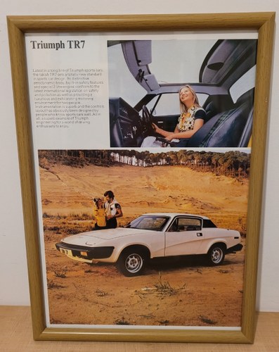 1959 Original 1978 Triumph TR7 Framed Advert For Sale