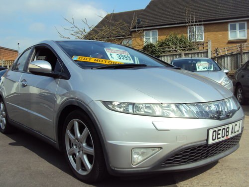 2008 Honda Civic Ex-I VTEC – LOW MILEAGE – LONG MOT –SAT Nav For Sale