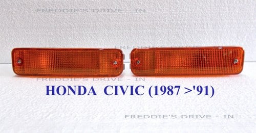 1988 Honda Civic Front Bumper Indicators _ Amber Set of 2 In vendita