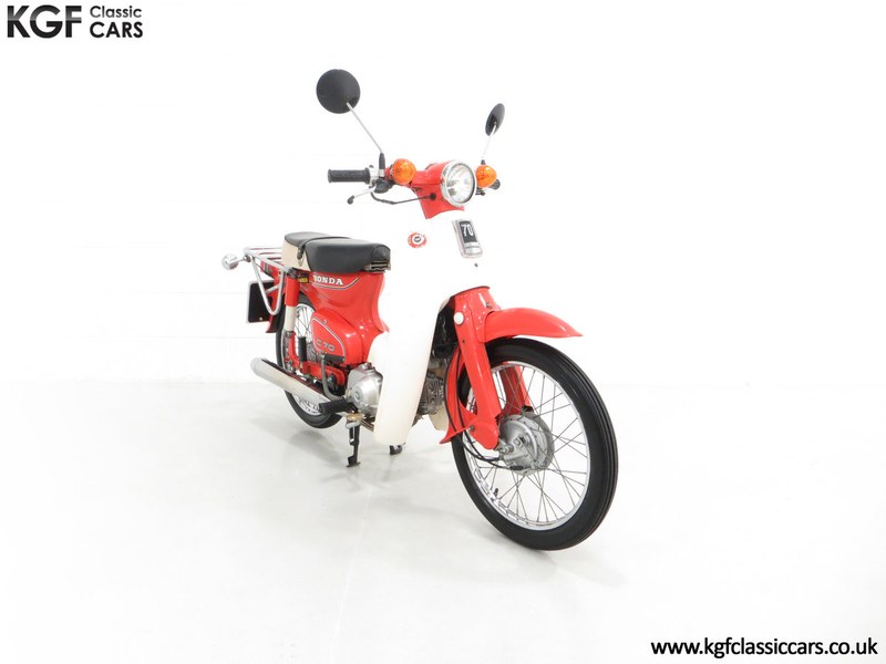 An Original Retro UK Honda C70-C with 3,600 Miles