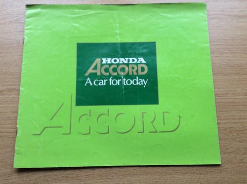 Sales brochure for Honda Accord In vendita