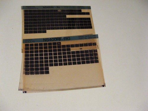 1988 Used parts microfiche for Honda NS400RF-RG For Sale