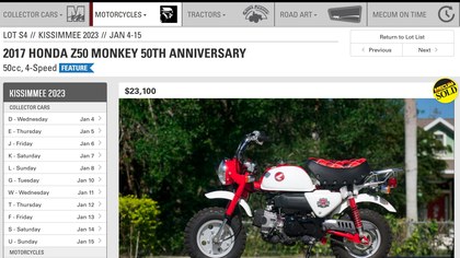 2017 50th Anniversary Z50 Monkey
