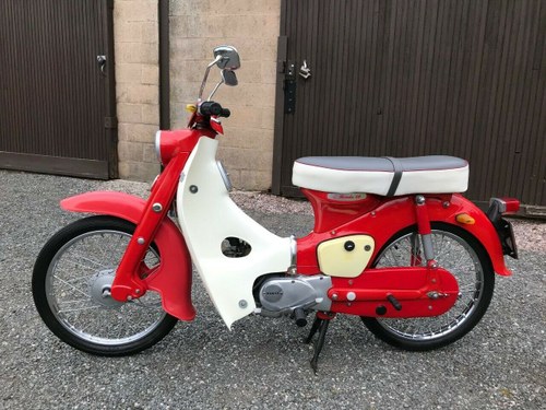 1963 HONDA C100 SUPER CUB 50cc RED/WHITE 2643 MLS STUNNING!! SÅLD