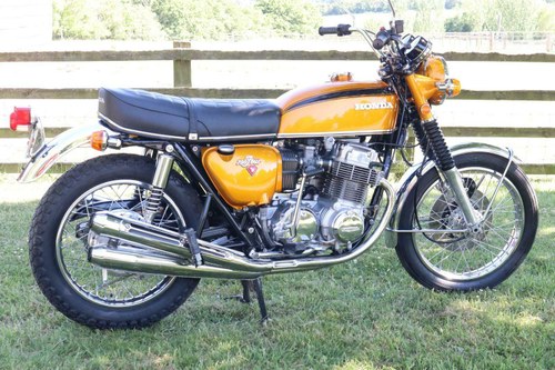 Honda CB750 CB 750 'K1' 1972 Candy Gold, low miles, fully re SOLD