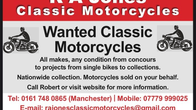 1970 Classic & Project Motorcycles Wanted