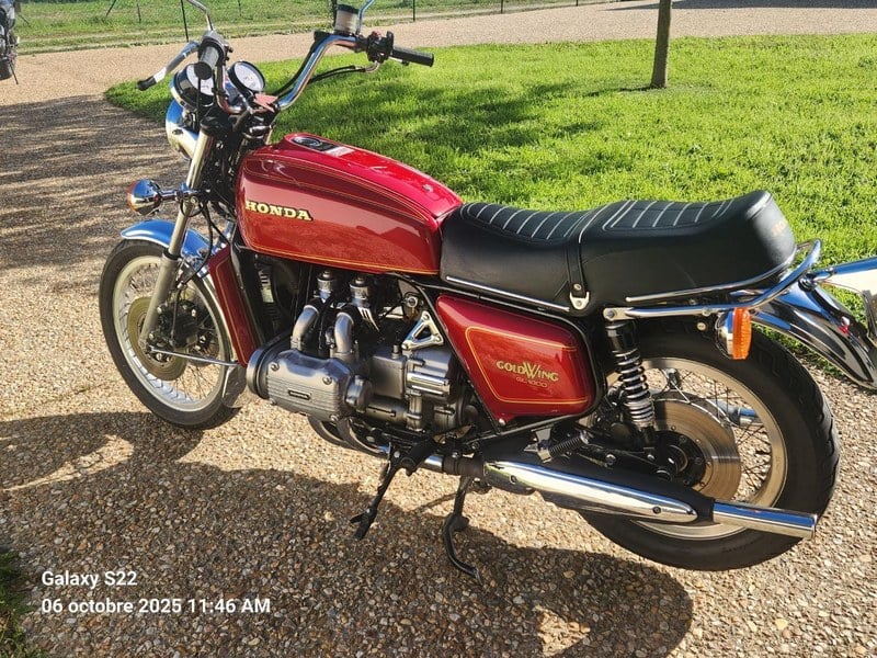 1977 Honda GL 1000 Goldwing Vermelho Manual, velocidades em