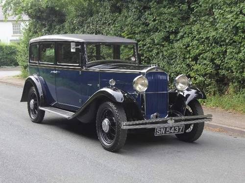 1931 Humber Pullman Limousine Laundaulette - Exceptionally rare In vendita