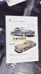 Picture of HUMBER SUPER SNIPE AND HAWK 1953 EARLS COURTS ADVERT
