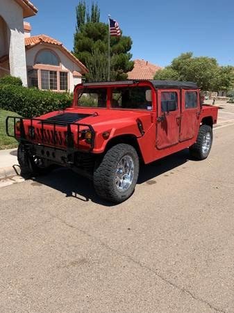 1987 AM General M998 Hummer H1 Diesel  Red  Auto  $25k For Sale