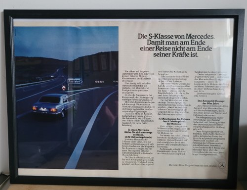 1982 Original 1983 Mercedes S-Class Framed Advert In vendita