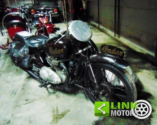 Indian Scout 440,Sidecar cross, anno 1950, perfett For Sale