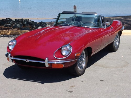 1969 Jaguar E-Type Roadster = Full Restored Burgundy $118k For Sale