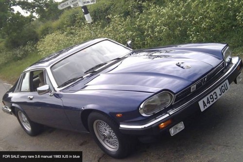 FOR SALE very rare 3.6 manual 1983 XJS in blue For Sale