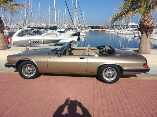 1988 XJS V12 convertible LHD gold For Sale