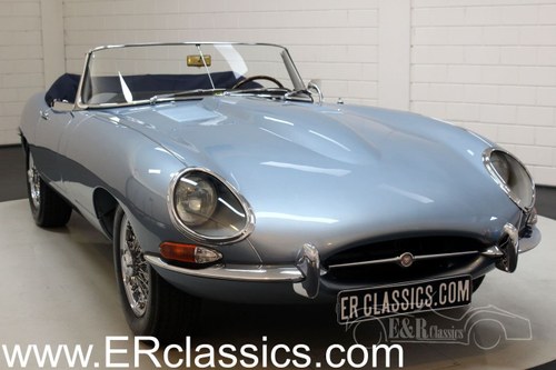 Jaguar E-type S1 Cabriolet 3.8 1962 Opalescent Silver Blue In vendita