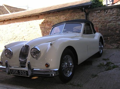 1954  xk 140 dhc lhd Beautiful old english white For Sale